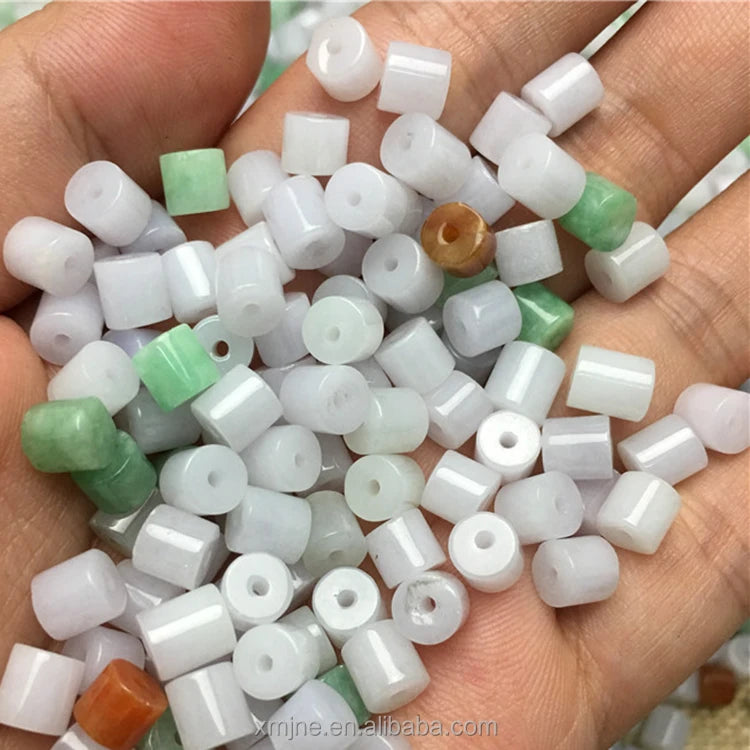 Wholesale DIY Jewelry Accessories Grade a of Color Jadeite Passepartout Jade Buckle Parts Weaving Craftsmanship