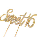 Sweet 16 Birthday Party Cake Topper Rhinestone Number Decoration Accessories for Cake Decorating Supplies