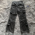 DENIMGUYS Custom Men Pu Faux Pants & Trousers Street Style Vintage Mens Leather Pants With Multiple Pockets