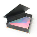 OMT Custom Holographic Bling 25Mm Rhinestone Diamond Shaped Lash Packaging Box Matt Lamination Recyclable Eyelash Paper