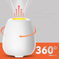 New White Noise Machine 3D Flame Air Humidifier Orange LED Night Light Aroma Diffuser Ultrasonic Atomizer for Home Office