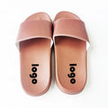 Custom Logo Slippers Wholesale Slides New Design PVC Anti-Slip on Flat Men's Slides Custom Logo Sandals Footwear