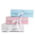 Custom Design Thicker Paper Cardboard Gift Box With Ribbon Packaging Magnetic Folding Box for Wedding Dress