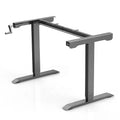 Morden Ergonomic Hand Crank Sit to Stand Computer Desk Frame Manual Height Adjustable Desk
