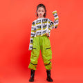 Girls' Hop Performance Jazz Children's Korean Version Crop Top Fashion Dance Clothing
