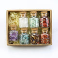 Wish Bottle Healing Crystal Stone Home Decoration 7 Seven Chakras Chips Gemstone Stone Wishing Bottle Set Craft Gift Box Set