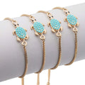 Gold Plated Turtle Charm Connector Bracelet Custom Small Animal for Gifts Parties Weddings