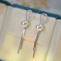 E1282 7-8mm DIY Natural Freshwater Pearl Charm Earrings Mounting Accessory 925 Sterling Silver Gold Plated  Jewelry for Women