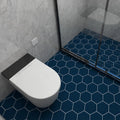 Cheap Pvc Vinyl Waterproof 3D Black and White Grid Peel and Stick Self Adhesive Bathroom Floor Sticker Wallpaper Flooring