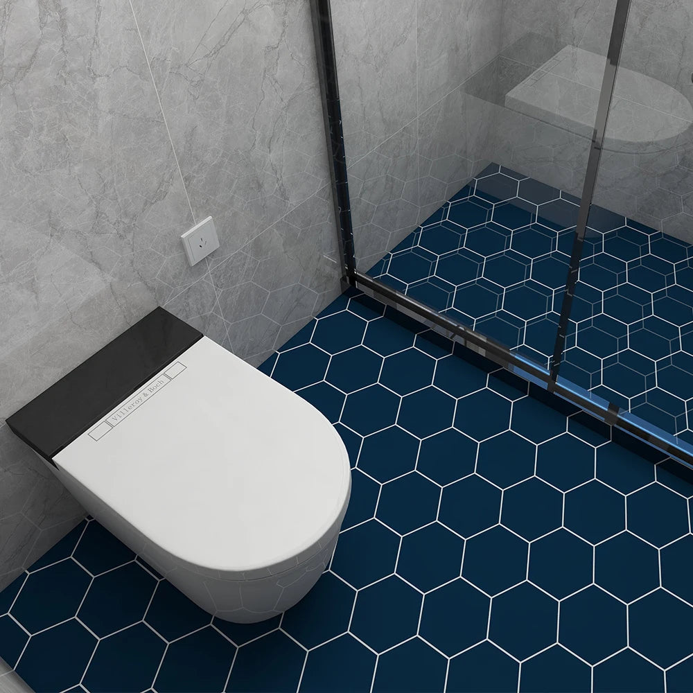 Cheap Pvc Vinyl Waterproof 3D Black and White Grid Peel and Stick Self Adhesive Bathroom Floor Sticker Wallpaper Flooring