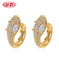 New Arrival Tops Gold Snake Huggies Earrings 18k Gold Plated Cubic Zirconia CZ Earring Huggie Hoops for Women