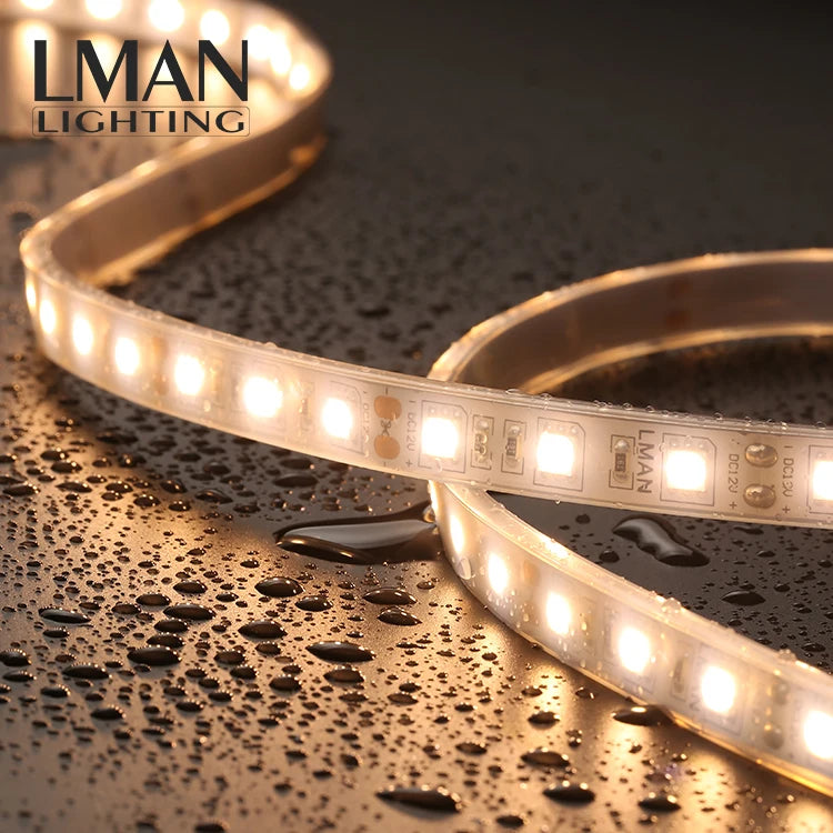 Commercial Outdoor Rope Light Single Line IP68 Waterproof 120leds/m 9.6W SMD 2835 LED Light Strip