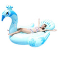 B03 Large PVC Raft Peacock Pool Inflatables Sun Lounger Swimming Diving Floats for Adults Comfortable Pool Accessories