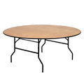 Sunzo Furniture 5FT Folding Wooden Banquet Table for Weddings Events Farmhouses Parties Restaurants Metal Dining Table