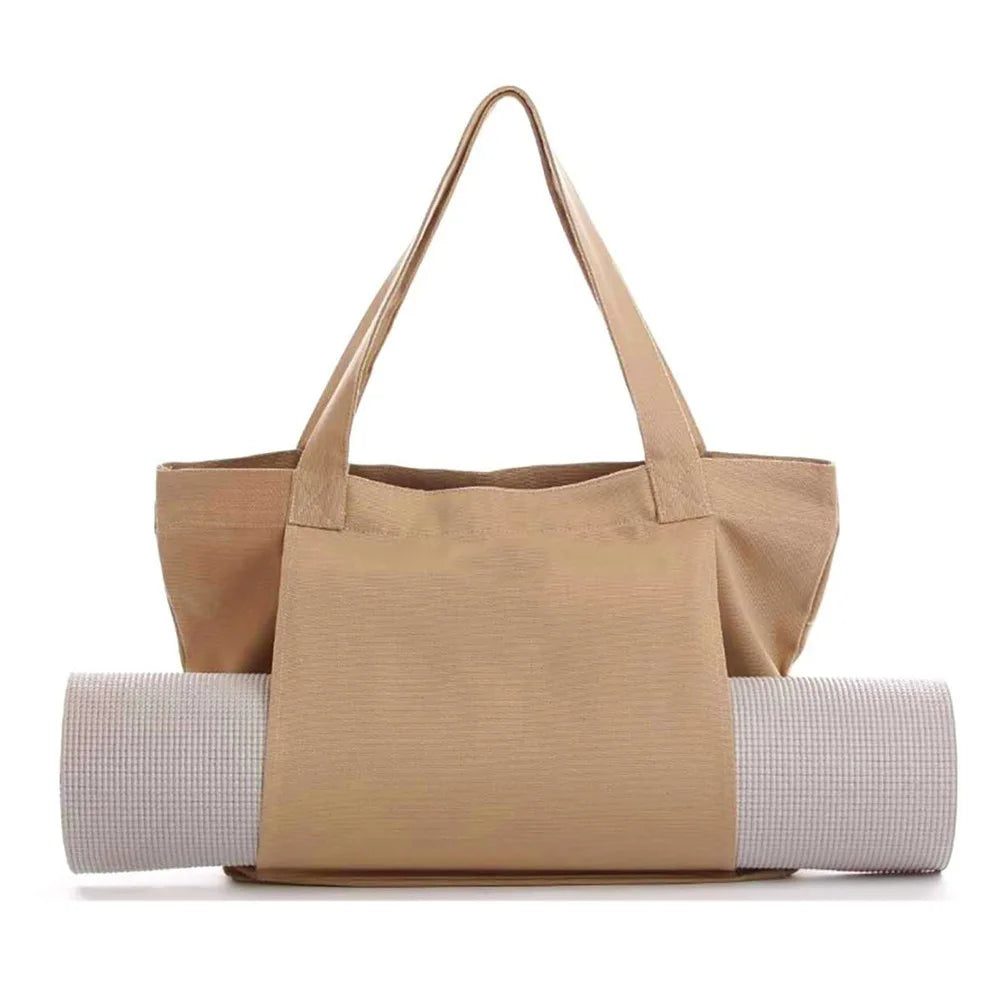 Custom Thick Reusable Natural Cotton Blank Sublimation Printedextra Large Folding Yoga Mat Storage Shopping Canvas Tote Bags