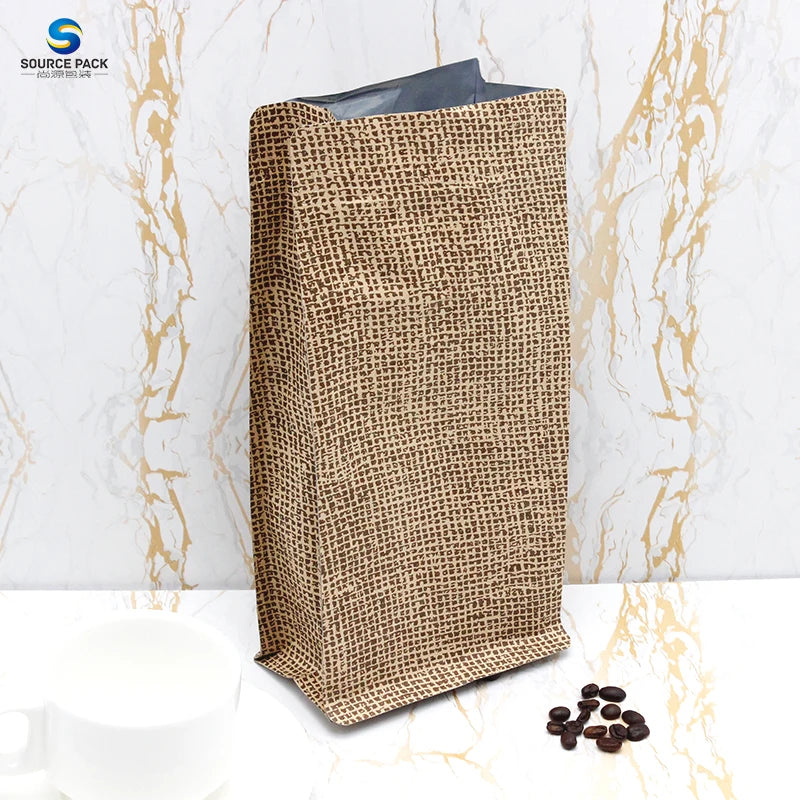 Minfly Digital Printing Custom Self Sealing Side Gusset Pouch with Zipper for Flat Bottom Coffee Snack Food Mylar Bag