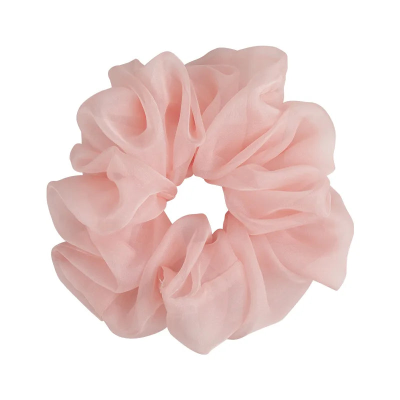 Hot Sale Sweet Temperament Large Intestine Scrunchies Girls Organza Fashion Hair Ties