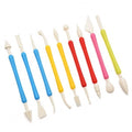 9PCS Plastic Fondant Pen Cake Decorating Sculpting Modeling Tools Set