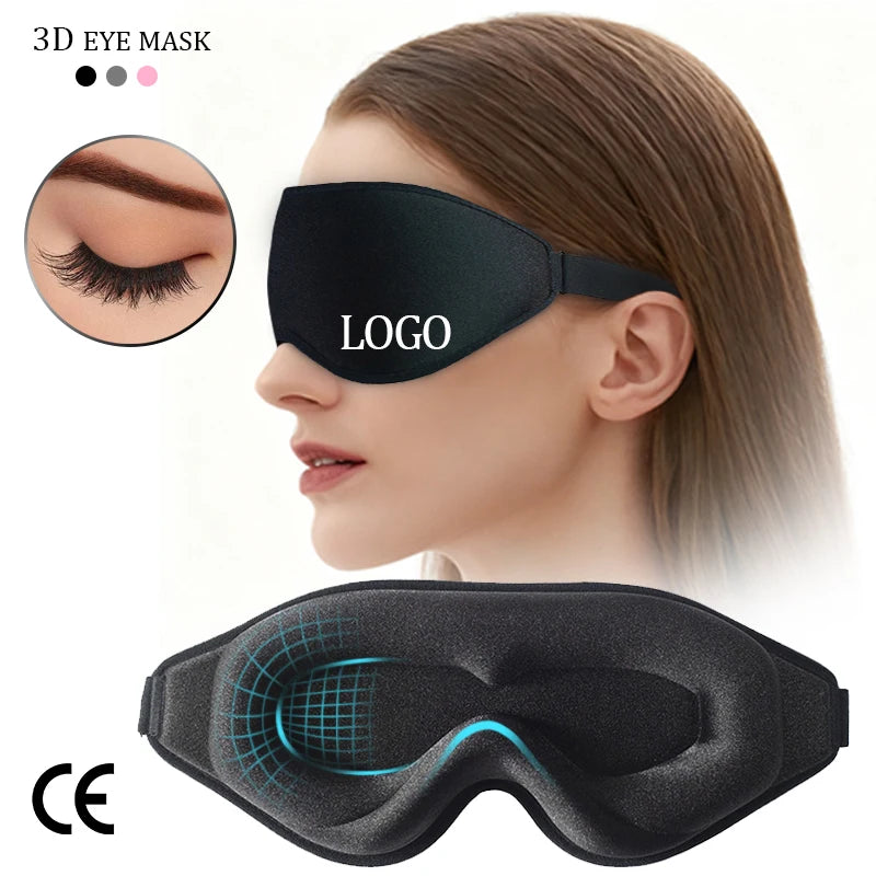 New Design 3d Eye Sleep Mask Customized logo Sleep Mask Eye Blinder for Night Sleeping Travel Nap