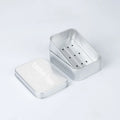 6.8*9.6*3cm Rectangle Aluminum Tin Soap Box for Travel Full Drainning Water No Rust Soap Case for Soap Bar