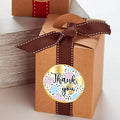 500pcs/Roll Round Floral Thank You Stickers Scrapbooking for Package Seal Labels Custom Sticker Decoration Wedding Sticker