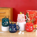 Top Selling 2026 Most Trending New Arrivals Christmas Products Mug Cup Gift Sets with Lid Spoon for Family Fathers Mothers Teens