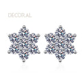 Factory Wholesale Sun Flower Pt950 Gold Plated 1.4CT 925 Sterling Silver Vvs Moissanite Diamond Women Stud Earrings