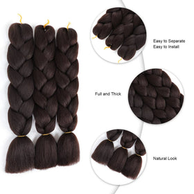 Synthetic Braiding Hair Extension Heat Resistant Jumbo Braid Dyed Single Color Factory Wholesale Support OEM Service