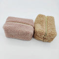 Custom Logo Soft Plus Makeup Bag Eco Friendly Zipper Terry Cloth Cosmetic Bag Travel Toiletry