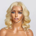 Medium Small Cap Size Short Blonde Lace Front Wigs for Lace Base 150% Density Peruvian Remy Human Hair Double Drawn Women's Wig