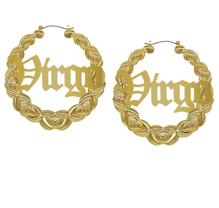 XOXO Hoop Earrings 2021 Women Custom Name 14k Gold Classic Stainless Steel Geometric Wedding Party Gift Wholesale Bulk DUOYING
