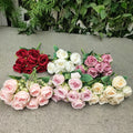 Best-selling 9 Heads Artificial Red Roses for Home Decoration