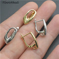 Hollow Irregular Wrinkle Shape Brass Metal Gold Silver Plated Trendy Wholesale Fine Earring Hook Clasp for Dangle Earring Making
