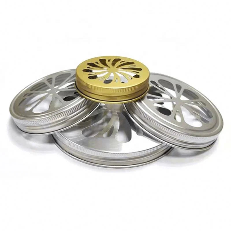 Custom 68mm 68 400 Screw Cap Aluminium Lids With PE Liner for Aluminium Jars
