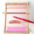 Montessori Children's Wooden DIY Hand Knitting Weaving Machine Game Educational Loom Craft Set Toys for Girls