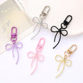 2025 New Metal Keychain Pendant Bag Hanging Decoration Simple and Versatile Hollow Alloy Bow Pendant Accessory