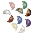 Hot Sale Engraved Carving Crescent Moon Stone Healing Crystal Craft for Gift Home Decoration 34x20X8MM