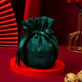 Recyclable Velvet Jewelry Pouch with Tassels Draw String Decorate Gift Packaging