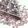 Glass Opal Series Non-Hot Fix Nail Art Rhinestones SS8 SS6 SS10 SS16 SS20 Crystal Flatback on Glue for Garments and Shoes