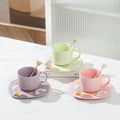 M Creative Gradual Color Personality Afternoon Tea Ceramic Cup and Saucer Creative High-value Girl's Heart Ceramic Mug