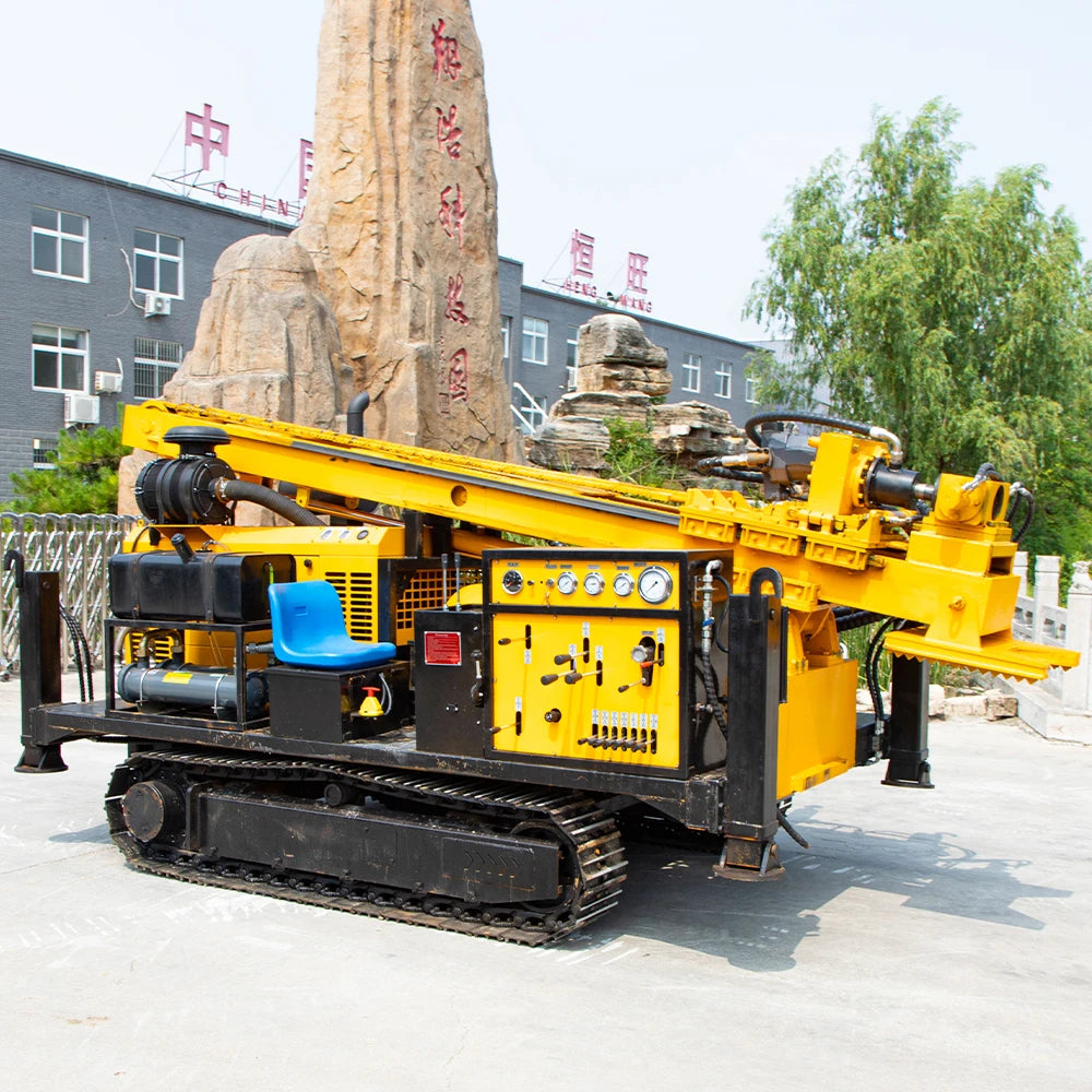 Hengwang Water Well Drilling Rig China 150m Crawler Mounted Drilling Rig with Diesel Engine for Water Well Drilling for Sale