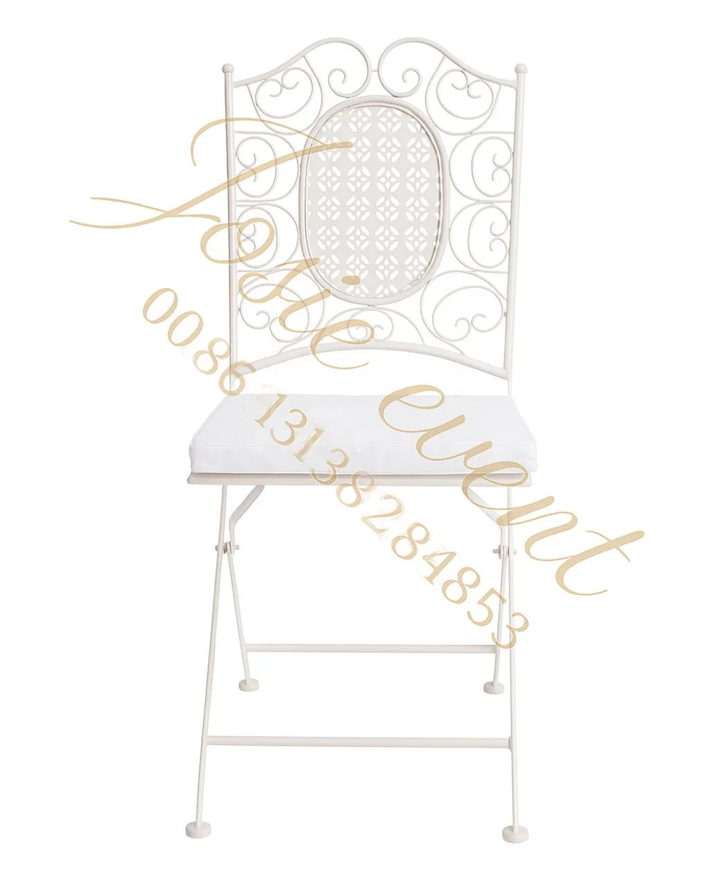 European Iron Metal butterfly Garden Foldable Metal Hotel Stacking Chairs Wedding Event Banquet Chair for Outdoor