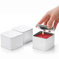 Premium White Color Empty Snack Food Storage Container Empty 8oz Square Candle Tin with Lid