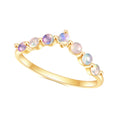 OL1024 Abiding Shield Tarnish Free Custom Fine Natural Round African Opal Rose Gold Plated 925 Sterling Silver Rings Bands