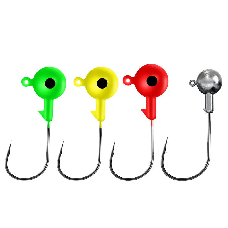 In Stock 0.8g1.75g2.5g3.5g5g7g10g14g Hook Fishing Tackle Lead Head Jig Hook Fishing Fish Hook