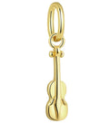 925 Sterling Silver Violin Shape Pendant Necklace with 18K Gold & Rhodium Plating Bead Chain for Women Engagement Wedding Gift