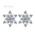 Trendy Fancy 3ct Diamond Vvs1 D Color Wedding S925 Sterling Silver 18k Gold Moissanite Snowflake Earrings for Women