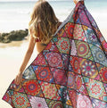 OEM Wholesale Sand Proof Custom Printed Beach Towels Microfiber Waffle Weave Beach Towels