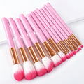 LOW MOQ LOGO Custom Professional Wooden Handle 12pcs Full Face Travel Makeup Brushes Set