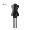 L-N288 Pointed Nose Arc Cutter with 1/2 Handle Black Woodworking Milling Cutter With Carved Head Kick Line Type Carbide
